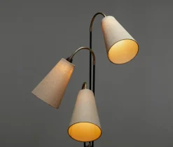 Discount Pamono Swedish with Jute Fabric Shades Floor Lamp by Svend Aage Holm-Sørensen, 1950s