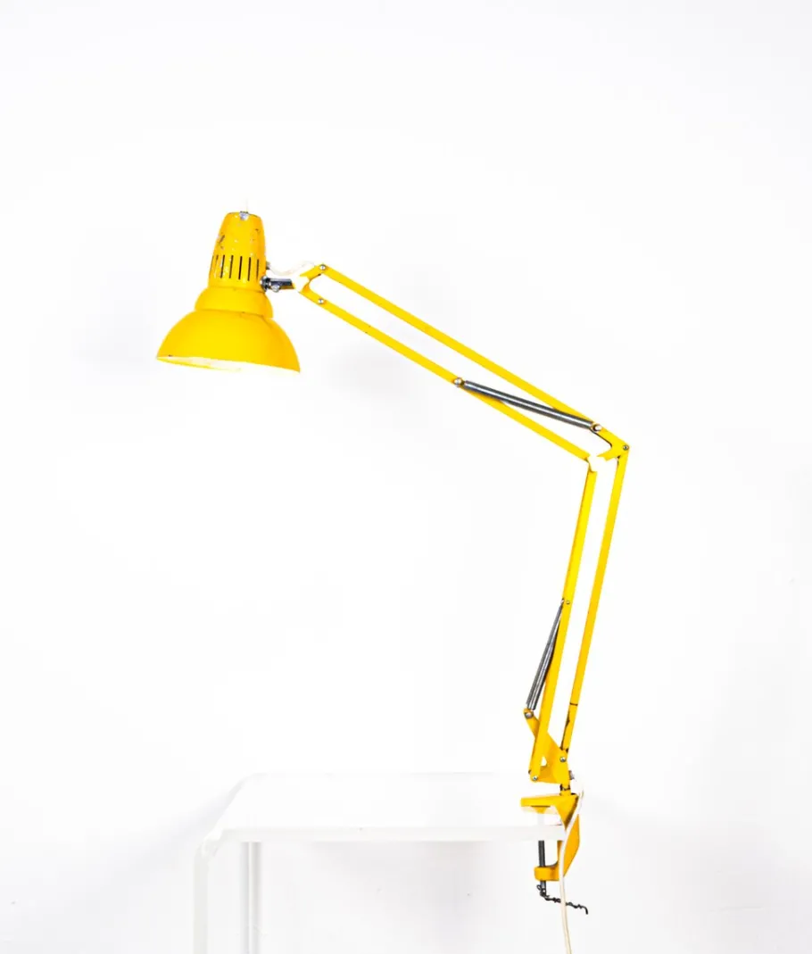 New Pamono Swedish Yellow Table Lamp by Luxo, 1970s