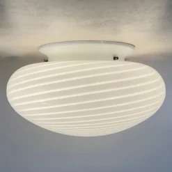 Discount Pamono Swirl Flush Mount, Italy, 1970s