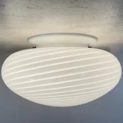 Discount Pamono Swirl Flush Mount, Italy, 1970s