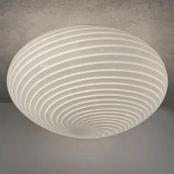 Discount Pamono Swirl Flush Mount, Italy, 1970s