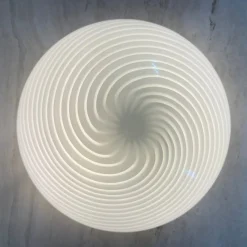 Discount Pamono Swirl Flush Mount, Italy, 1970s