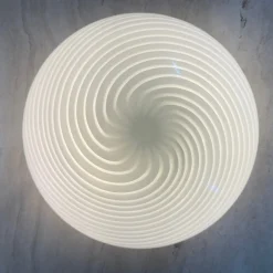 Discount Pamono Swirl Flush Mount, Italy, 1970s