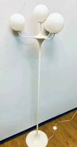 Outlet Pamono Swiss White Atomic Floor Lamp by E.R. Nele & Bill for Temde, 1960s