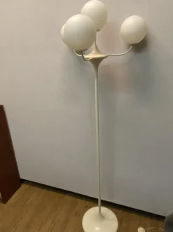 Outlet Pamono Swiss White Atomic Floor Lamp by E.R. Nele & Bill for Temde, 1960s