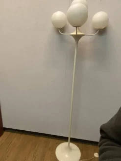 Outlet Pamono Swiss White Atomic Floor Lamp by E.R. Nele & Bill for Temde, 1960s