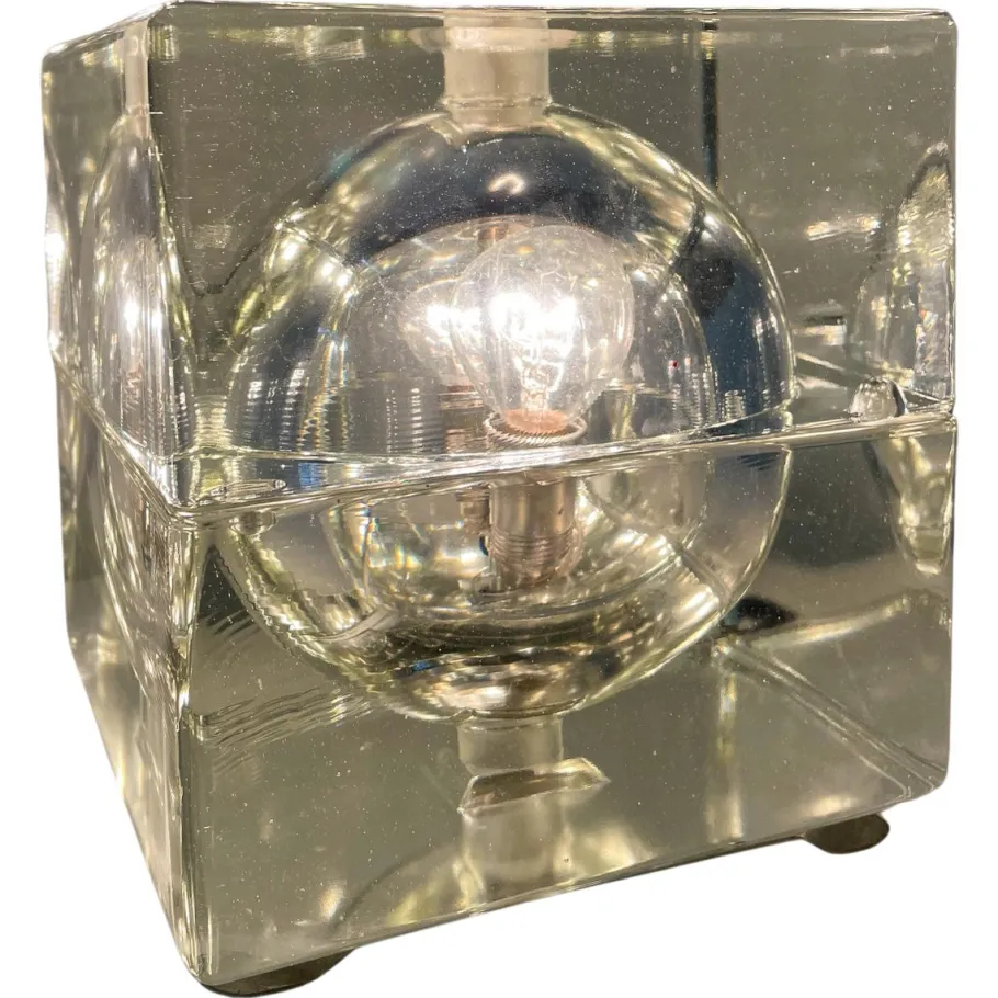 Best Pamono Table Lamp Cubosphere attributed to Alessandro Mendini, Italy, 1968