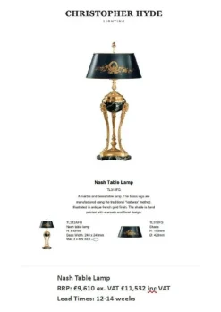 Pamono Table Lamp in Brass and Marble