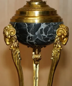 Pamono Table Lamp in Brass and Marble