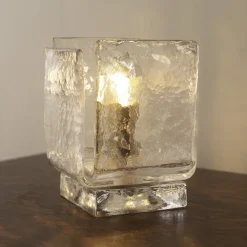 Sale Pamono Table Lamp in Clear Murano Glass