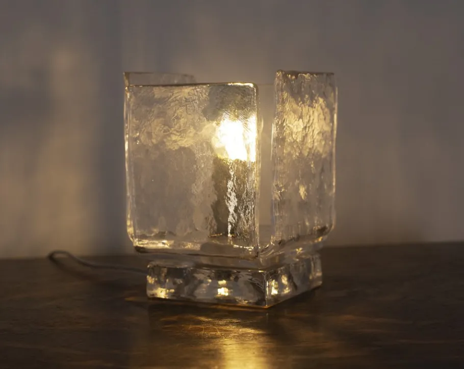 Sale Pamono Table Lamp in Clear Murano Glass