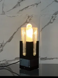 Sale Pamono Table Lamp in Metal and Glass by Gaetano Sciolari for Stilkronen, 1970s