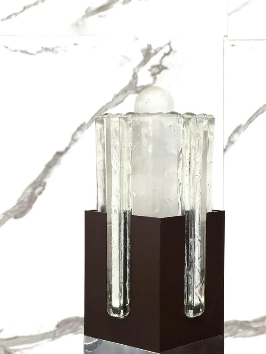 Sale Pamono Table Lamp in Metal and Glass by Gaetano Sciolari for Stilkronen, 1970s