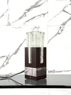 Sale Pamono Table Lamp in Metal and Glass by Gaetano Sciolari for Stilkronen, 1970s