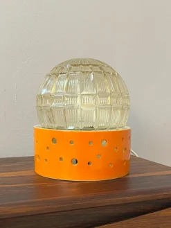 Hot Pamono Table Lamp in Orange by Gerold Porzellan Bavaria