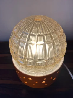 Hot Pamono Table Lamp in Orange by Gerold Porzellan Bavaria