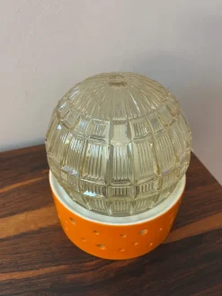 Hot Pamono Table Lamp in Orange by Gerold Porzellan Bavaria