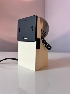 Sale Pamono Table Lamp in White and Silver with Ball Head from Osram