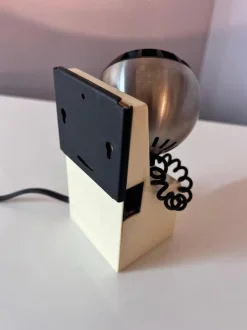 Sale Pamono Table Lamp in White and Silver with Ball Head from Osram