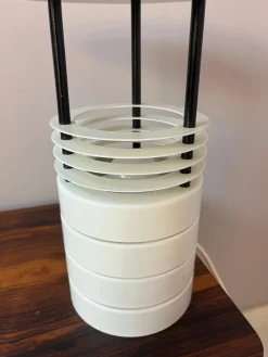 New Pamono Table Lamp in White Metal by Jørgen Buchwald for Laterna Danica