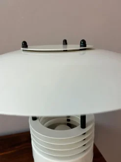 New Pamono Table Lamp in White Metal by Jørgen Buchwald for Laterna Danica