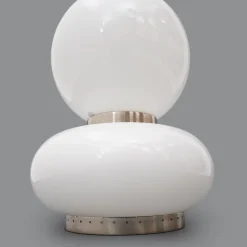 Discount Pamono Table Lamp with Double White Glass Diffuser, 1970s