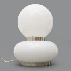 Discount Pamono Table Lamp with Double White Glass Diffuser, 1970s