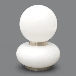 Discount Pamono Table Lamp with Double White Glass Diffuser, 1970s