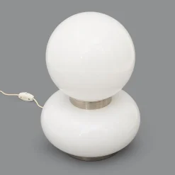 Discount Pamono Table Lamp with Double White Glass Diffuser, 1970s
