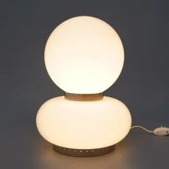 Discount Pamono Table Lamp with Double White Glass Diffuser, 1970s