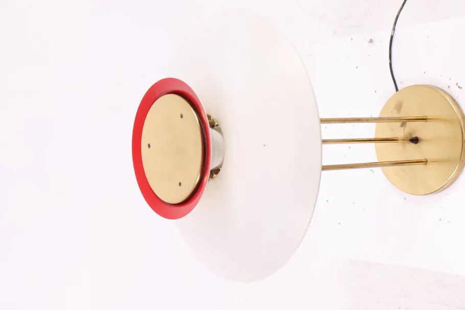 Clearance Pamono Table Lamp with Lacquered Shades and Brass Frame by Poul Henningsen for Louis Poulsen, 1980s