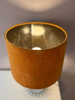 Hot Pamono Table Lamp with Orange Velvet Shade