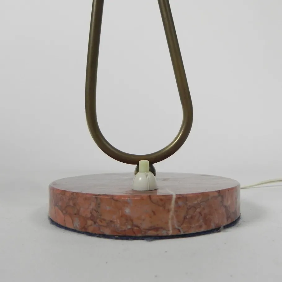 Sale Pamono Table Lamp with Plastic Shades on Marble Base, 1950s