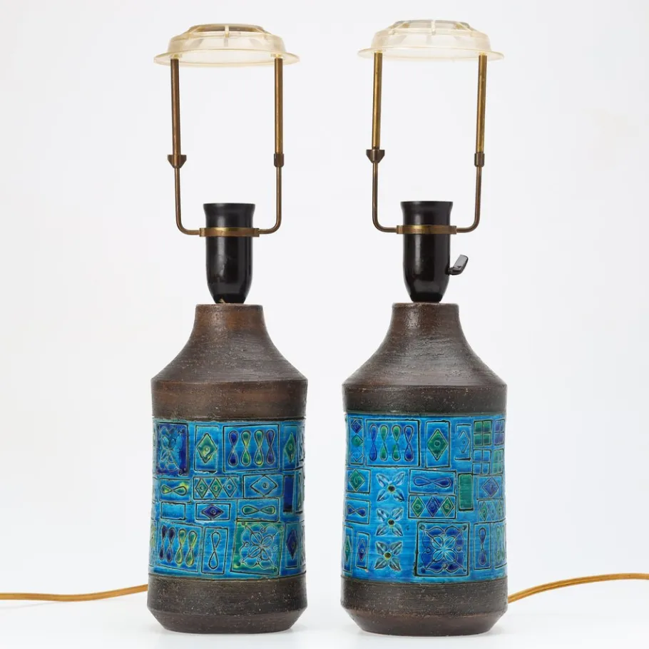 Sale Pamono Table Lamps by Aldo Londi for Bitossi, 1960, Set of 2