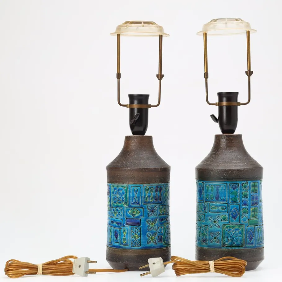 Sale Pamono Table Lamps by Aldo Londi for Bitossi, 1960, Set of 2