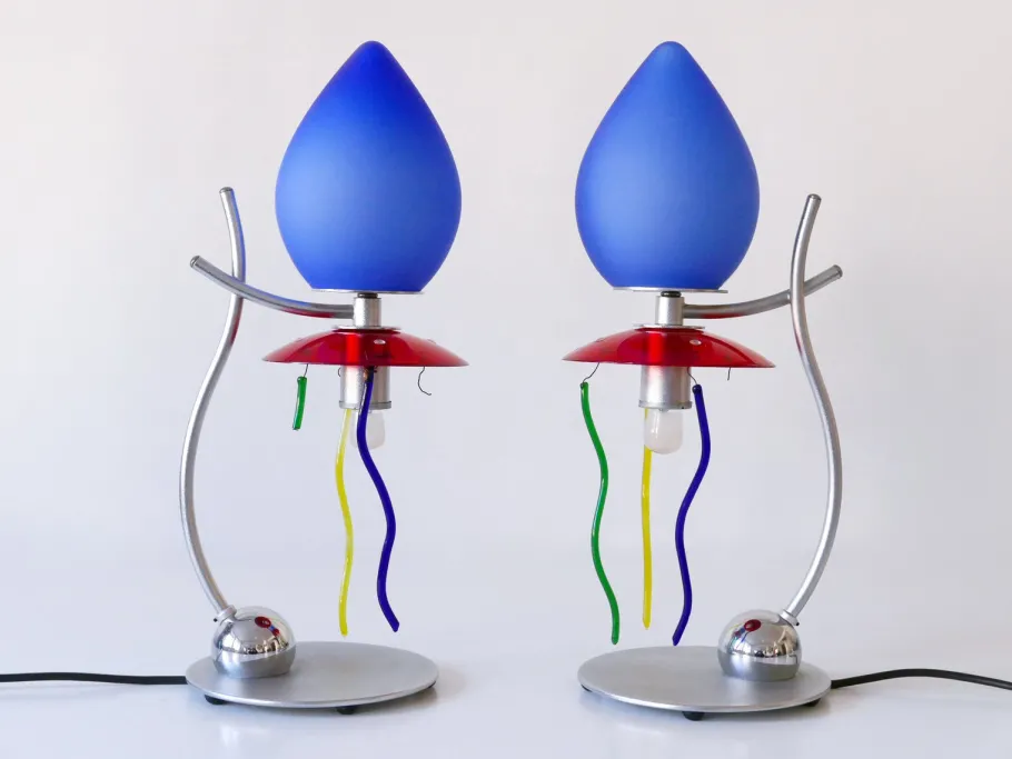 New Pamono Table Lamps Giocasta Notte by Andrea Anastasio for Artemide, 1990s, Set of 2