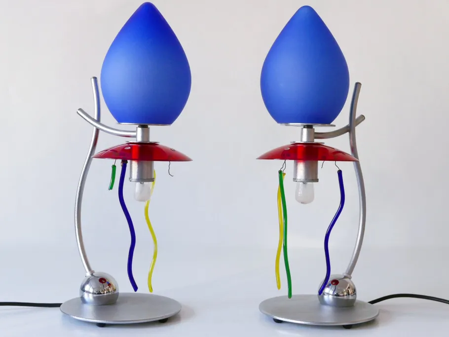 New Pamono Table Lamps Giocasta Notte by Andrea Anastasio for Artemide, 1990s, Set of 2