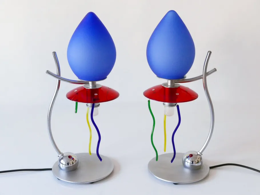 New Pamono Table Lamps Giocasta Notte by Andrea Anastasio for Artemide, 1990s, Set of 2