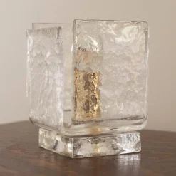 Best Pamono Table Lamps in Clear Murano Glass, Italy, Set of 2