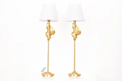 Pamono Table Lamps in Gilded Bronze by Nicolas de Waël for Fondica, 2000, Set of 2