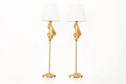 Pamono Table Lamps in Gilded Bronze by Nicolas de Waël for Fondica, 2000, Set of 2