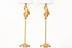Pamono Table Lamps in Gilded Bronze by Nicolas de Waël for Fondica, 2000, Set of 2