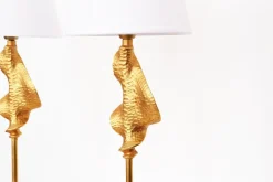 Pamono Table Lamps in Gilded Bronze by Nicolas de Waël for Fondica, 2000, Set of 2