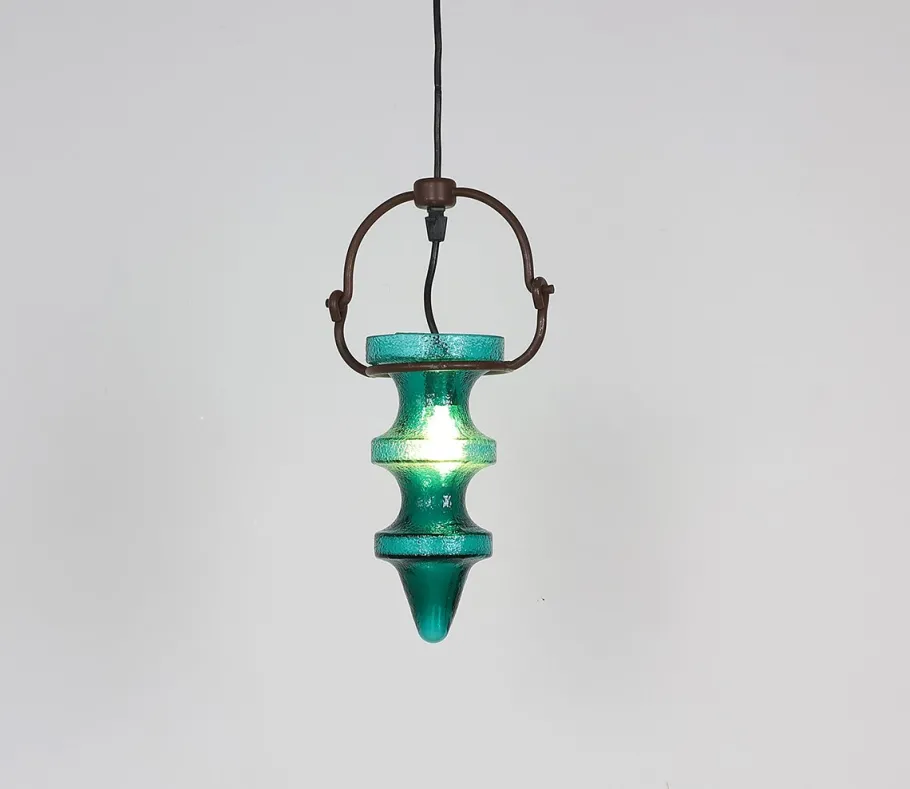 Sale Pamono talactite Green Glass Pendant Lamp by Nanny Still for Raak, 1960s