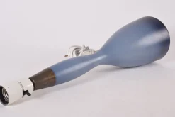 Pamono Tall Danish Modern Gourd-Shaped Table Lamp in Blue Glass from Kastrup Holmegaard, 1960s