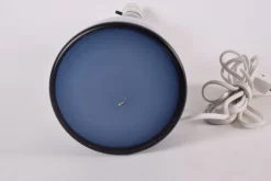 Pamono Tall Danish Modern Gourd-Shaped Table Lamp in Blue Glass from Kastrup Holmegaard, 1960s