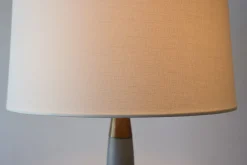 Pamono Tall Danish Modern Gourd-Shaped Table Lamp in Blue Glass from Kastrup Holmegaard, 1960s