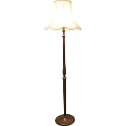 New Pamono Tall Oak Floor Lamp, 1930