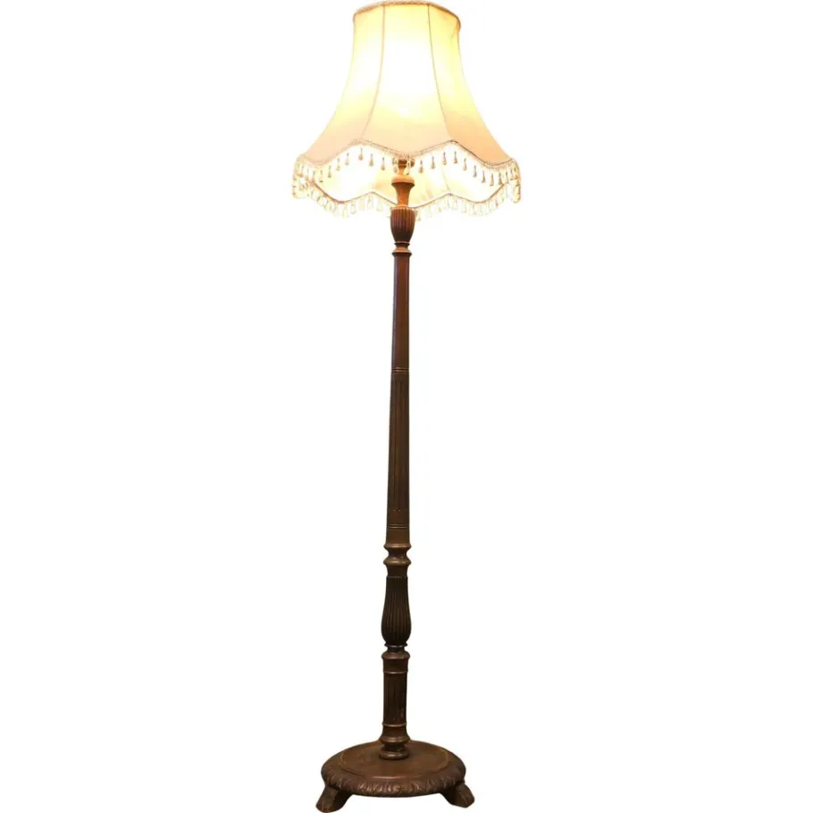 New Pamono Tall Scumble Painted Floor Lamp, 1920