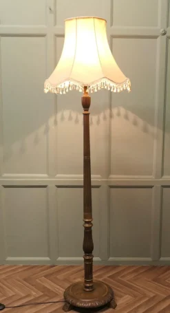 New Pamono Tall Scumble Painted Floor Lamp, 1920